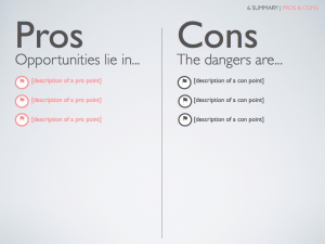 Pros and cons