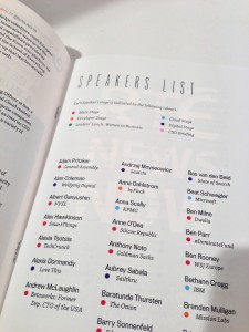 Speakers list for the Web Summit