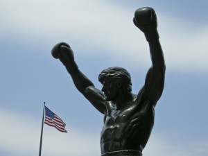 Rocky statue