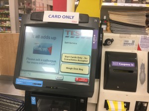 Start screen - Tesco self checkout