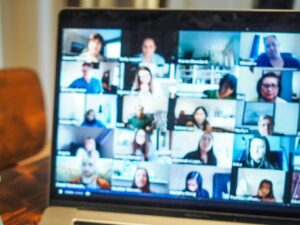 Image of people being in a remote meeting